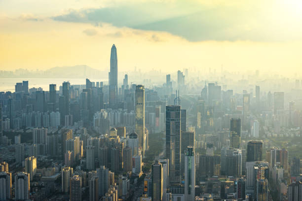Shenzhen Futian CBD Financial District Skyline