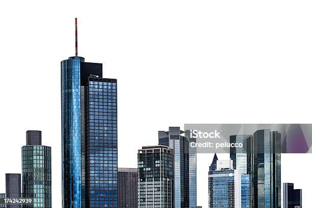 Skyline Von Frankfurt Stockfoto und mehr Bilder von Arbeitsstätten - Arbeitsstätten, Architektur, Außenaufnahme von Gebäuden