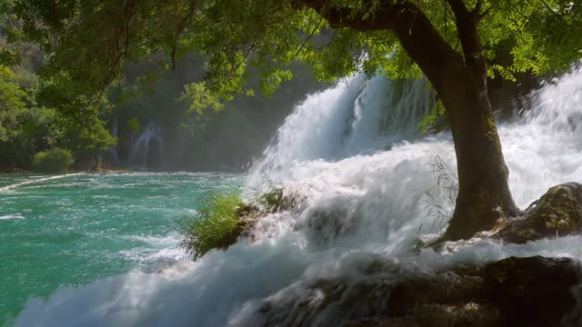 Skradinski buk the most popular waterfall in Krka National Park.