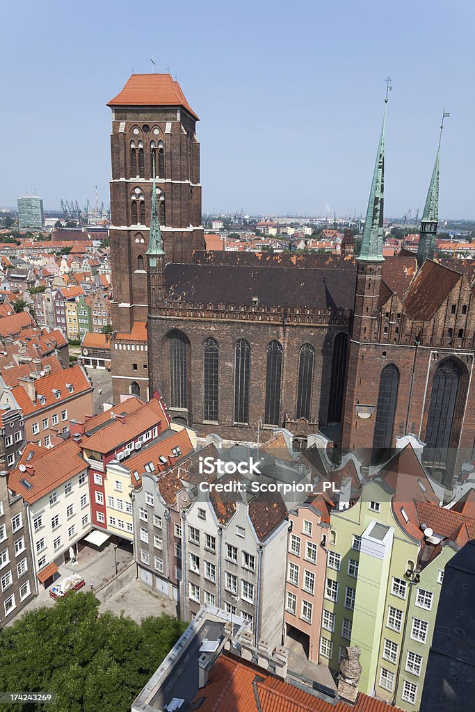 Cathedral in old town of Gdansk, Polonia - Foto de stock de Ajardinado libre de derechos