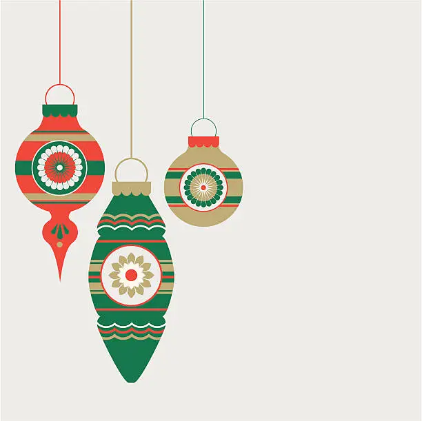 Vector illustration of Christmas Tree Baubles