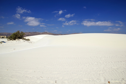 Dunes on the coast of Indian ocean, Socotra, Yemen