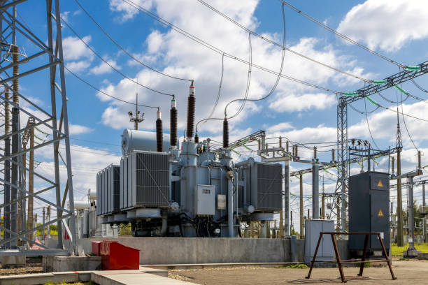 istock Electrical Substation: Electrical Substation, Power Lines, Transformers and Switches. 1742471679