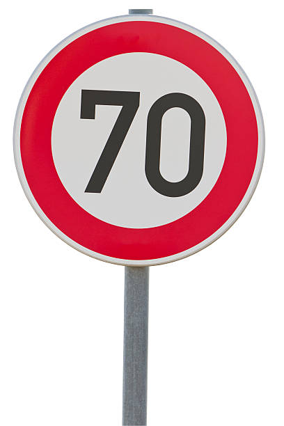 istock german speed limit sign - 70 km/h  (clipping path included) 174248526