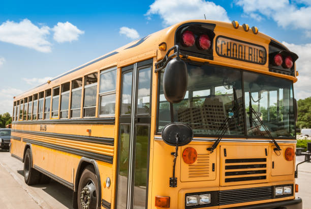 istock School bus on the city 174249195