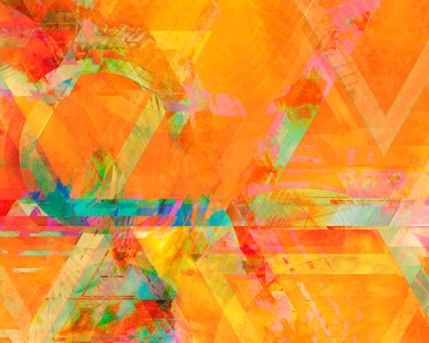 istock Grunge fractal glitch art background. Colorful abstract texture. 1742493975