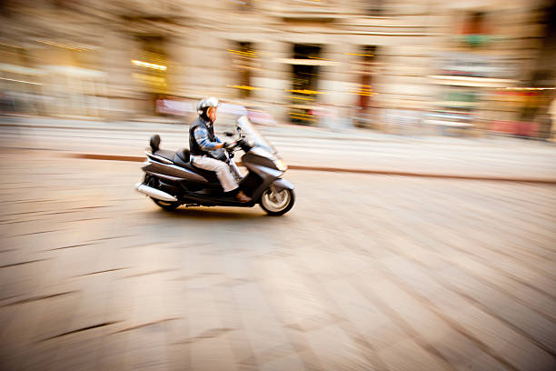 istock Motorcycle on Milan street, Italy 174250376