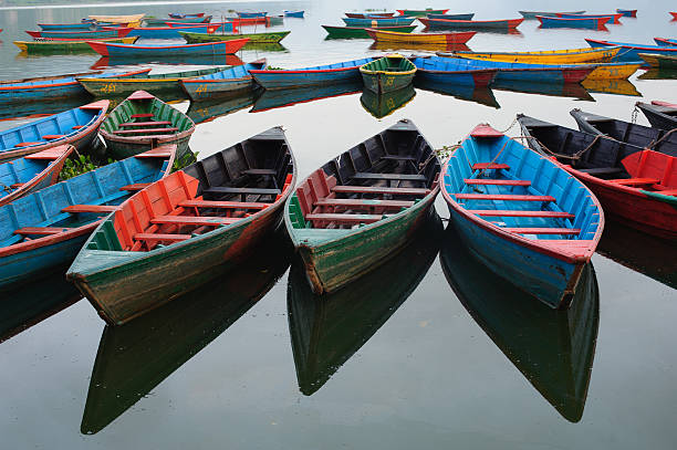 istock Colorful boat in the lake 174251361