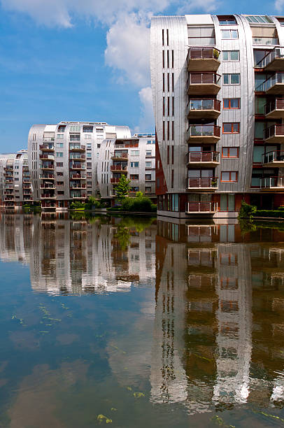 istock Beautiful Modern Architecture Residential Apartment Buildings 174255426