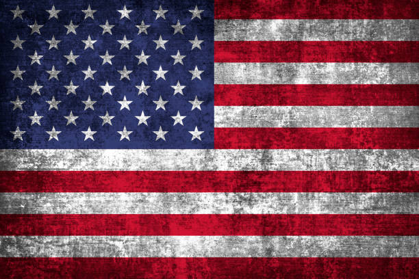 SONY DSCFlag of USA, painted on a grunge plank