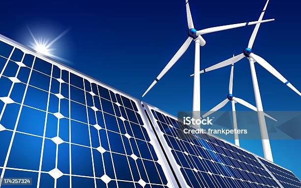 Green Energy Stock Photo - Download Image Now - Pinwheel Toy, Fuel and Power Generation, Solar Energy