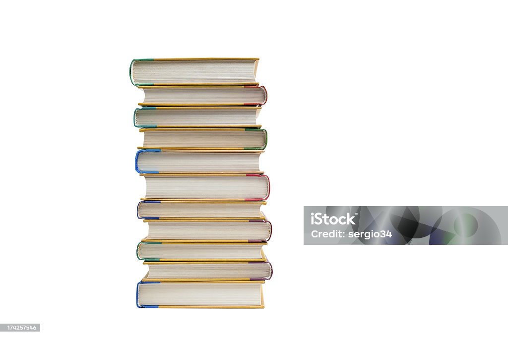 Libros aislados en el blanco - Foto de stock de Aprender libre de derechos