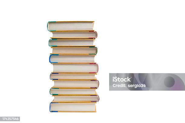 Libros Aislados En El Blanco Foto de stock y más banco de imágenes de Aprender - Aprender, Libro, Abierto