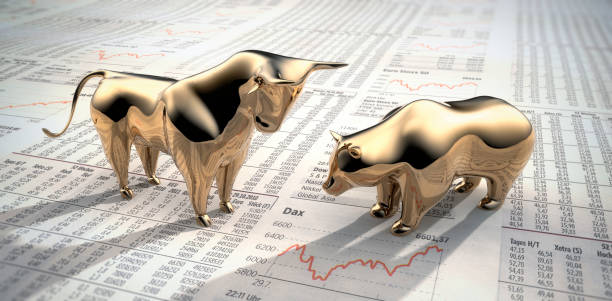 istock Bull and bear on stock market prices 1742587085