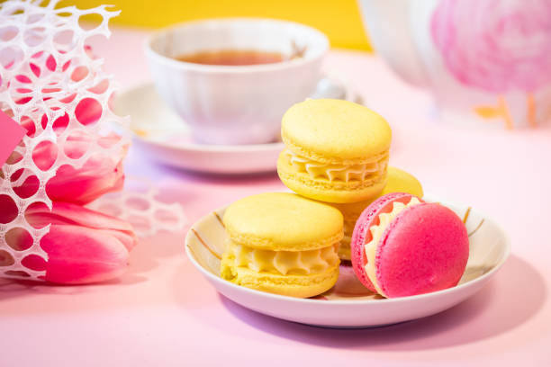 istock Delicious french macaroon dessert close-up 1742588172
