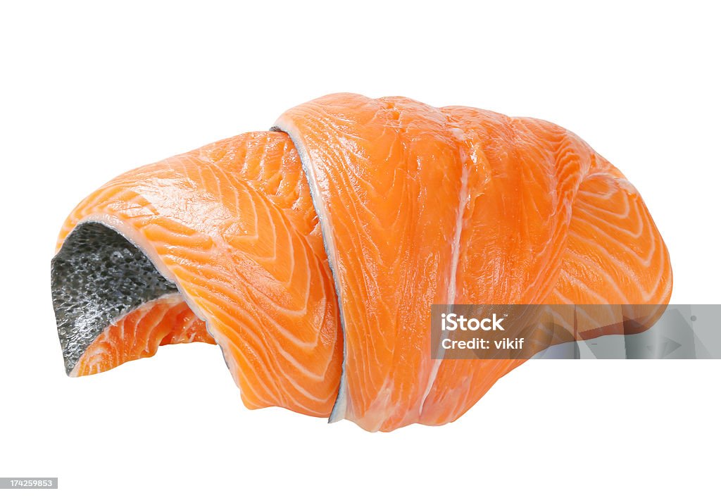 Filé de salmão cru - Foto de stock de Alimentação Saudável royalty-free