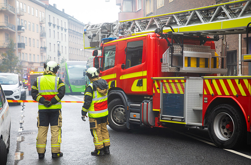 A firefighter (or fire fighter) is a first responder trained in firefighting, primarily to control and extinguish fires that threaten life and property, as well as to rescue persons from confinement or dangerous situations. Male firefighters are sometimes referred to as firemen (and, less commonly, a female firefighter)