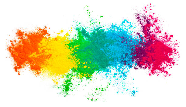 istock Multicolor holi paint powder explosion isolated on white background 1742598835