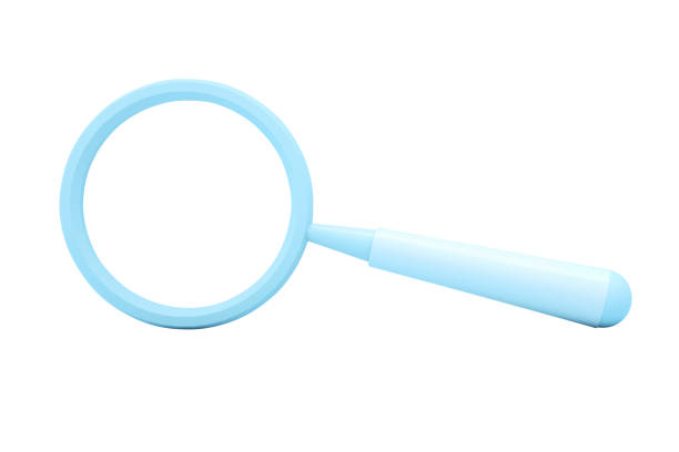 3d rendering of magnifying glass isolated on white background,