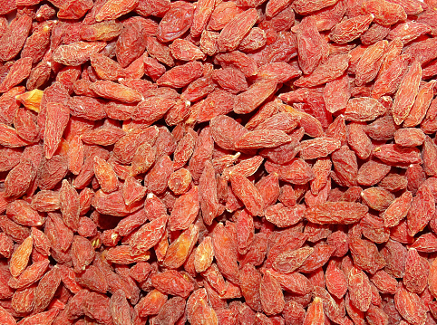 Pile of dried goji berries