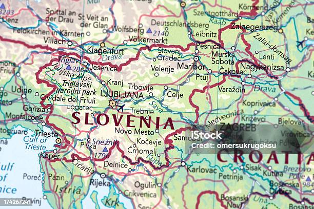 Slovenia Stock Photo - Download Image Now - Map, Slovenia, At The Edge Of