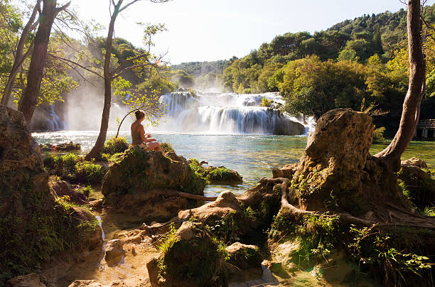 istock Krka falls woman 174267303
