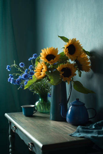 istock Beautiful sunflowers in the vase 1742691690