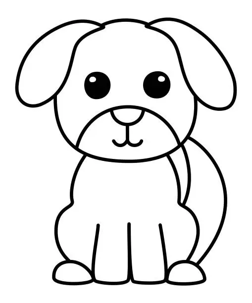Vector illustration of Dog - Soulful Eyes and Soft Fur Pet-friendly Loyal Animal
