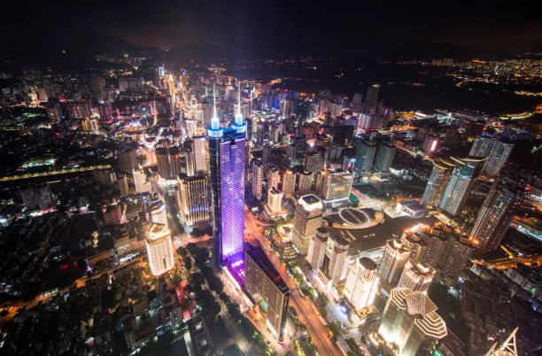 istock Shen zhen night city scape 1742701737