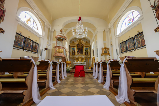 Wedding decoration of the church