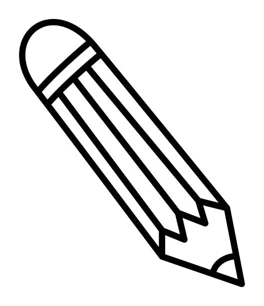 Vector illustration of Pencil - Simple Website Icon and Mobile Application