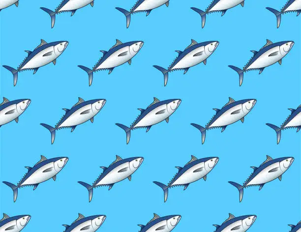 Vector illustration of Tuna fish texture.