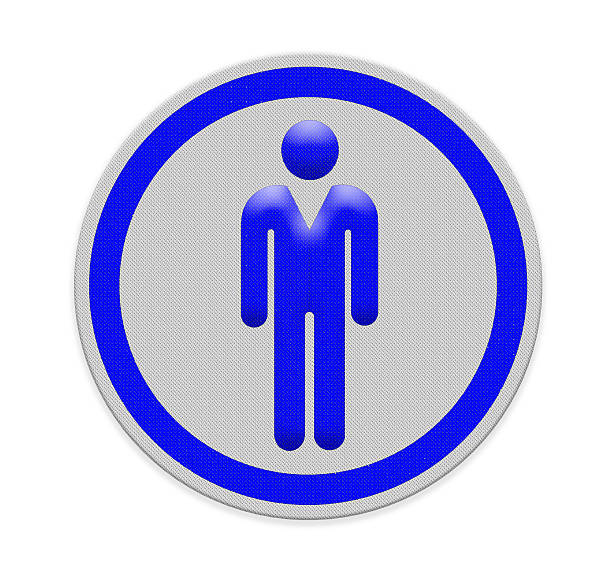 sign shows the way to the man restroom
