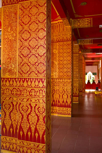 istock Thai style painting at temple 174272374