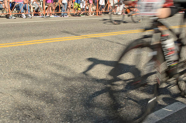 istock Moving bicycles racing for the Finish Line 174272558