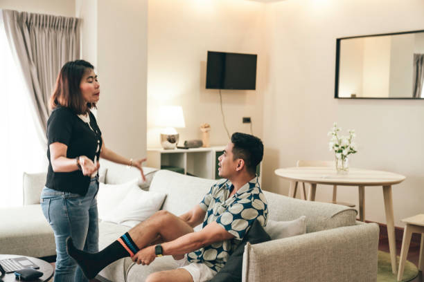 istock Young couple having an argument at home 1742733392