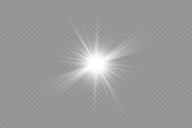 White Star Dazzling flash. Bright Star. Magic dust. Brilliant vector. Bright sun. Glare. shining beam. Rash. blue ridge mountains vector stock illustrations