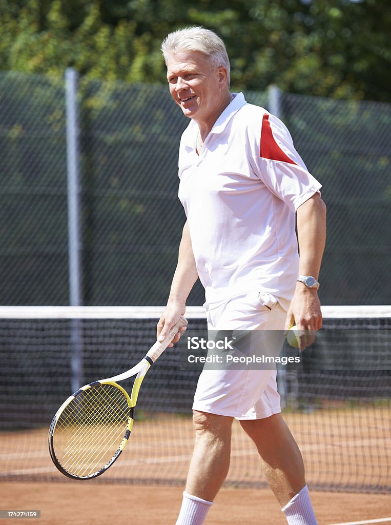 Tennis war seine Lieblingsuhr letzten Zeit - Lizenzfrei Aktiver Lebensstil Stock-Foto