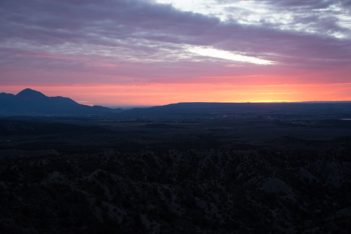A sunset over Cortez, Colorado