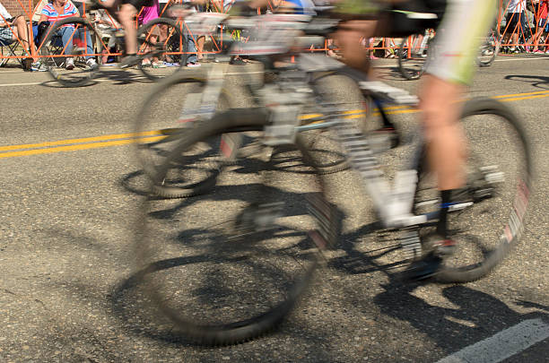 istock Moving bicycles racing for the Finish Line 174274651