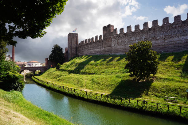 The external walls of Cittadella (Veneto, Italy). stock photo