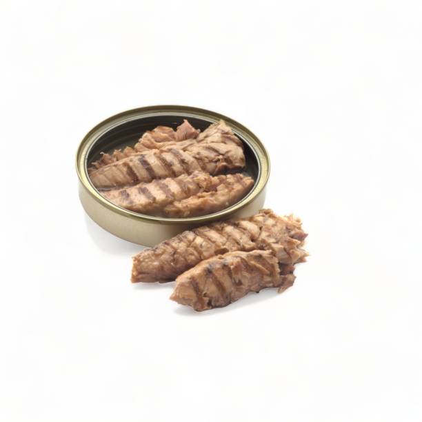 istock Mackerel in oil on white background- 1742767585