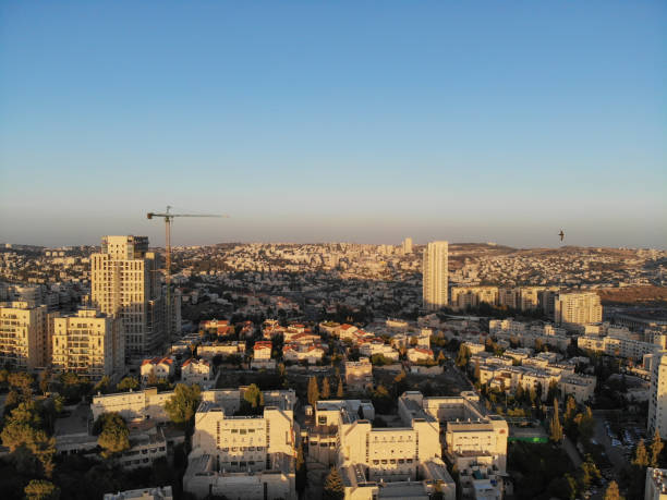 istock Jerusalem cityscape skyline aerial view sunset 1742767621