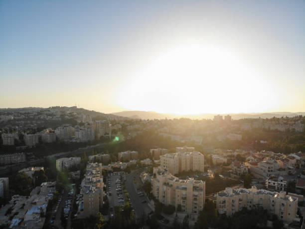 istock Jerusalem cityscape skyline aerial view sunset 1742767636