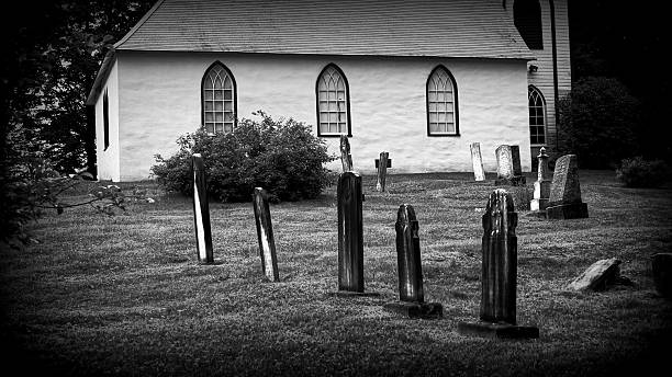istock Anglican church and old cemetery, Quebec, Canada 174277265