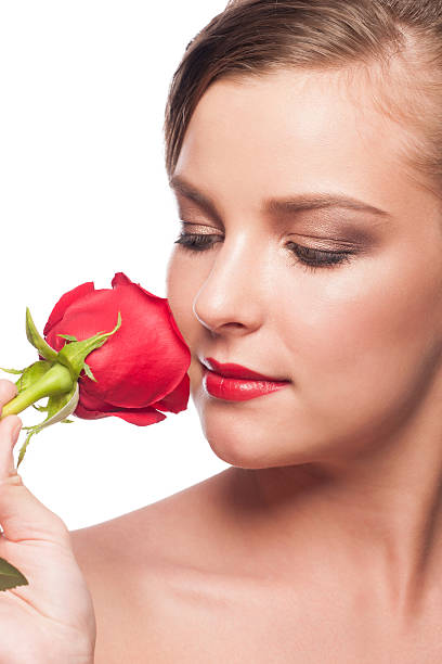 istock Woman with red rose 174277412