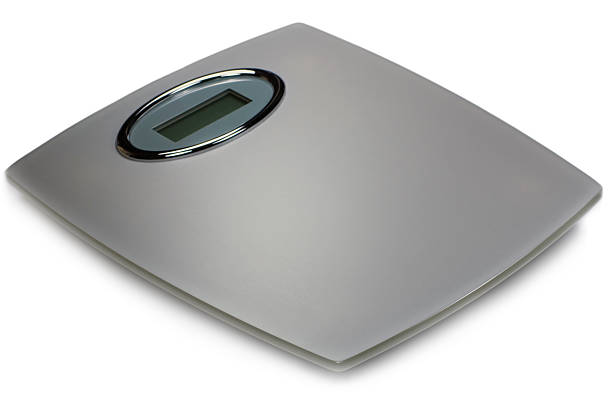 istock Digital Bathroom Scale, Isolated Macro Closeup, Grey Glass 174277601
