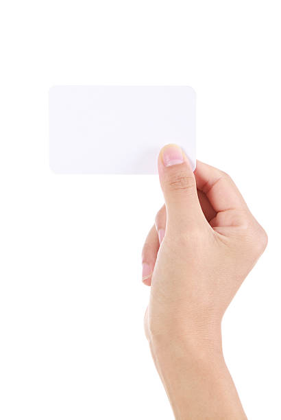 istock Hand holding business card on white background 174277746