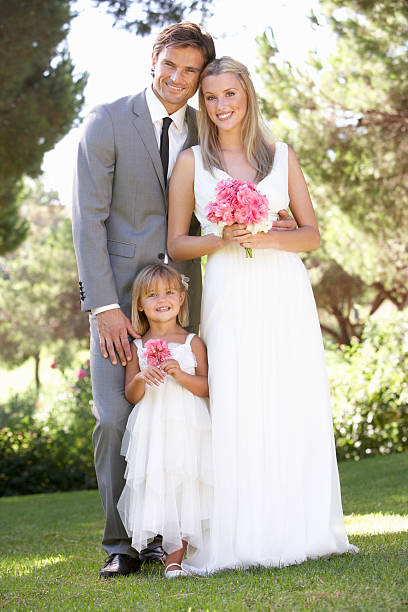 istock Bride And Groom With Bridesmaid At Wedding 174277783