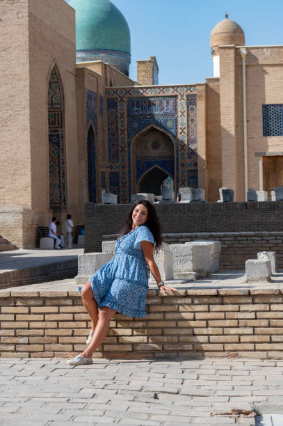 istock Lady tourist in Samarkand, Uzbekistan 1742780174